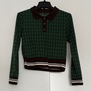 Zara Long Sleeve Polo Shirt